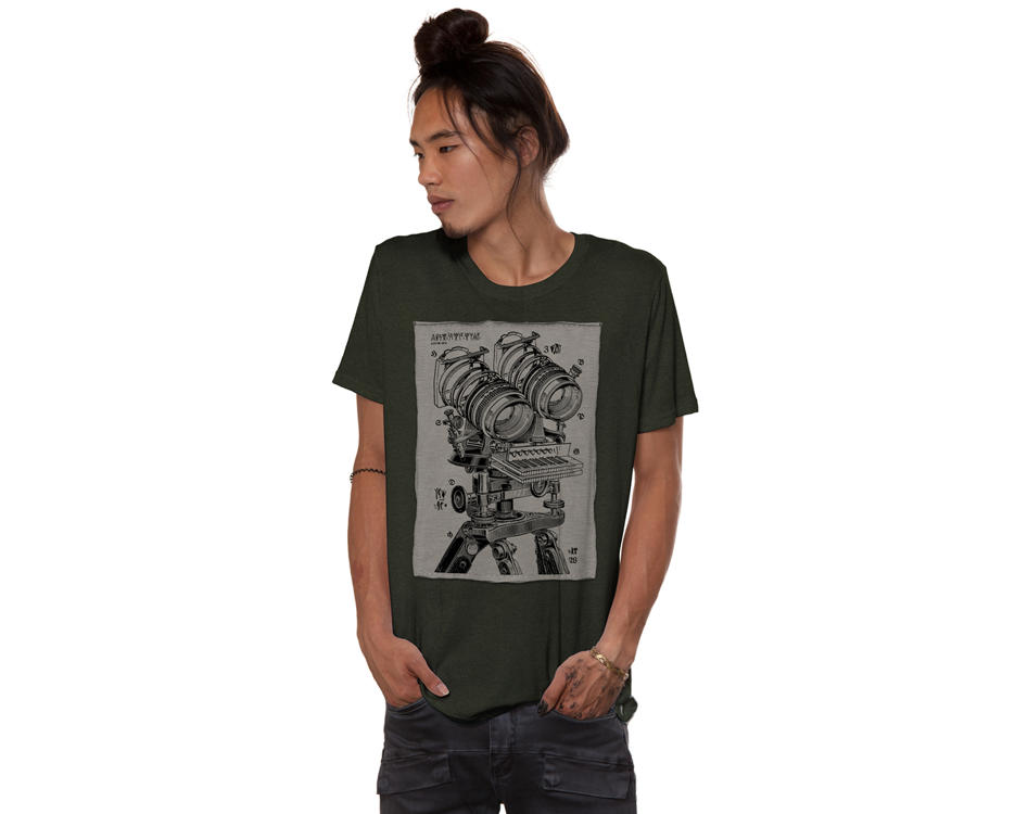 olive psychedelic t-shirt